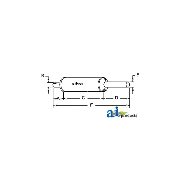 Muffler 30.7" x6.5" x6.5"